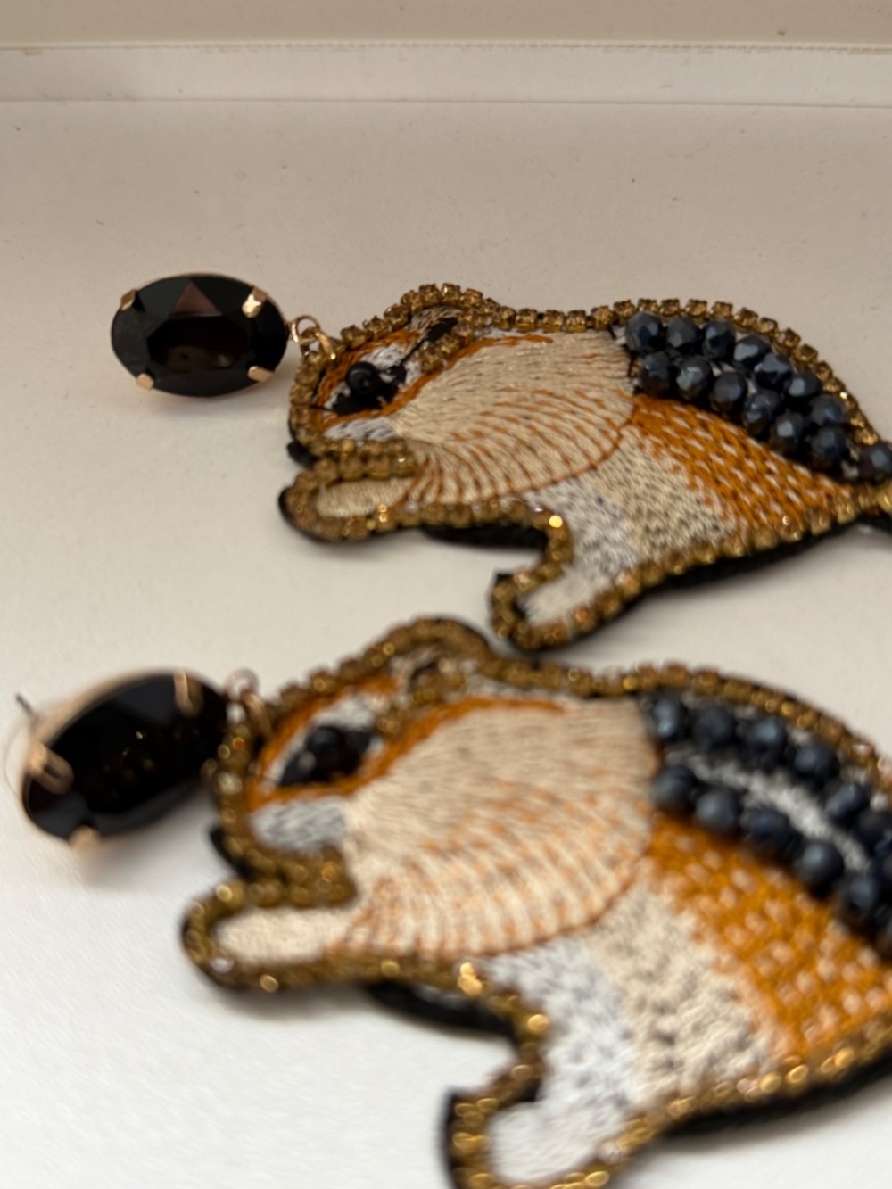 Bundle of cute handcrafted animal earrings. Manatees, squirrels and bluebirds 🤗 - Picture 11 of 11